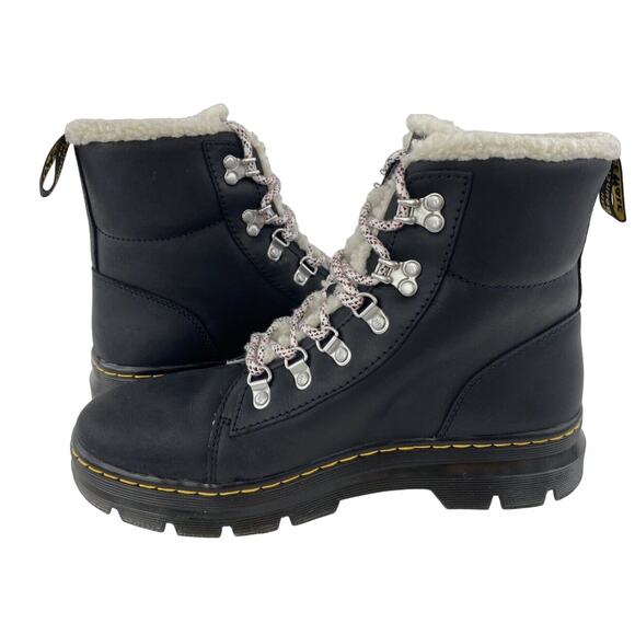 Dr. Martens Combs Wyoming Faux Fur Lined Lace Up Ankle Boots Docs WMN 10 - Picture 6 of 10